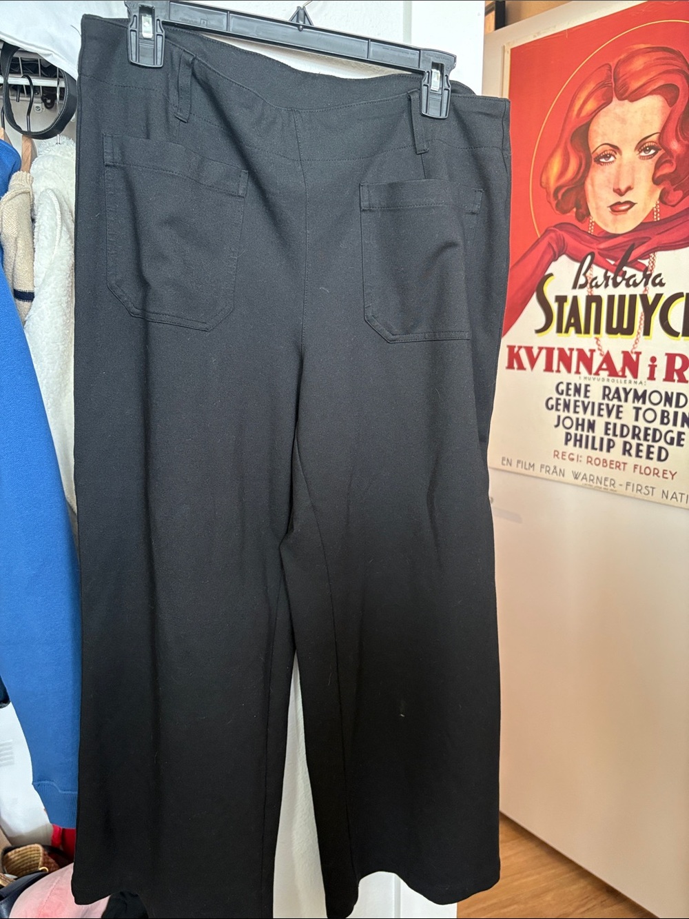 Rafaella Black Wide-Leg Pants